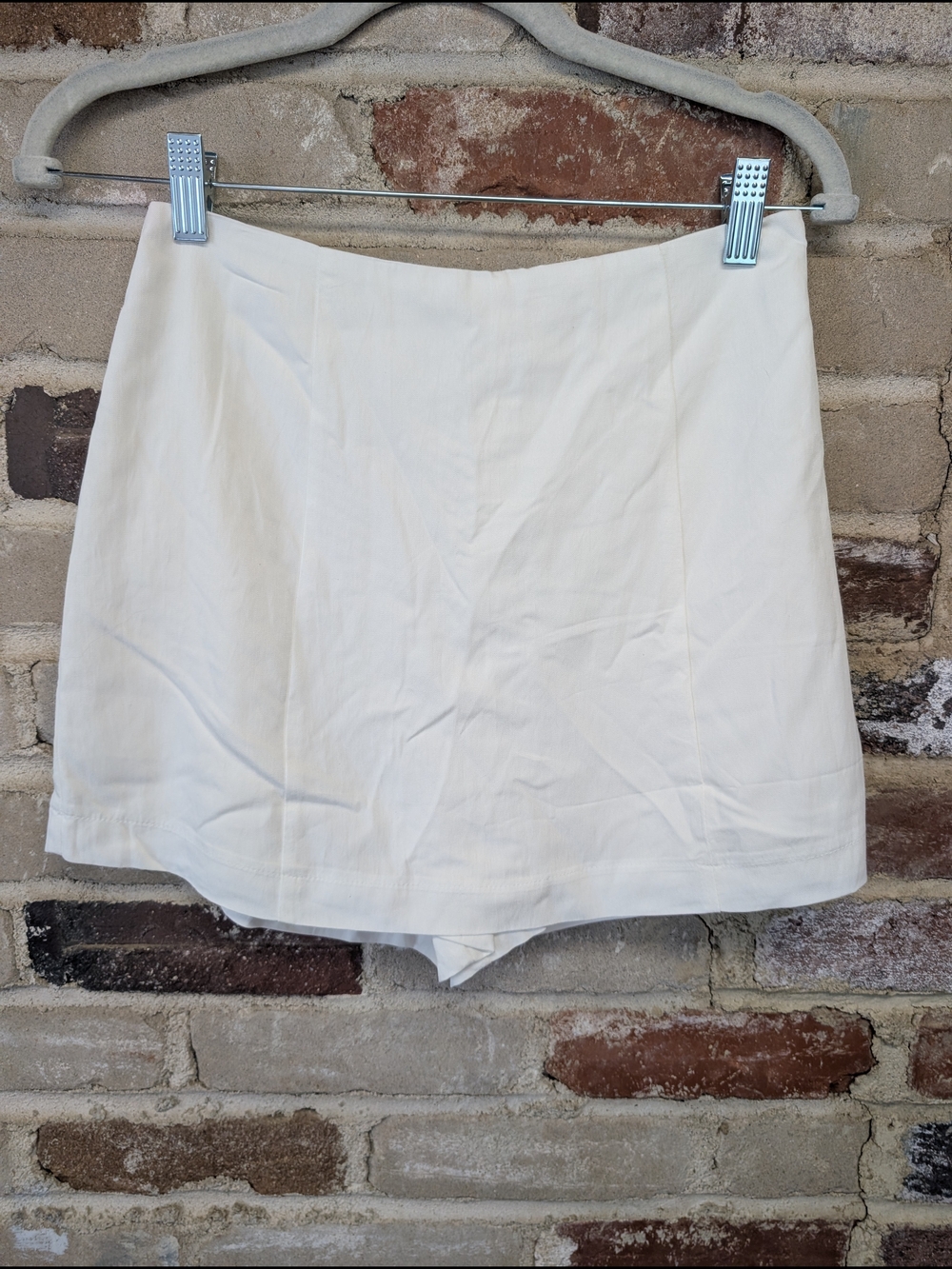 emory park Ivory High-Waist Skort Shorts